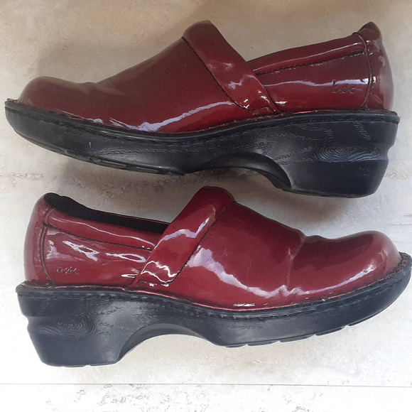 BOC Burgundy Comfort Clogs Man Made Upper Size 38.5 - Picture 7 of 12